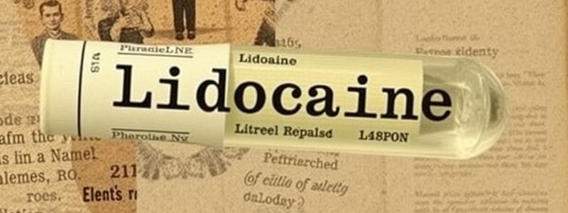 Lidocaine Drug Cards