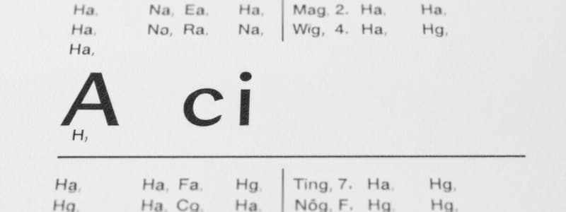 Chemical Nomenclature and Acids Quiz