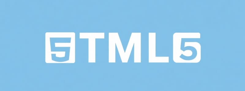 Introduction à HTML5 et XHTML5