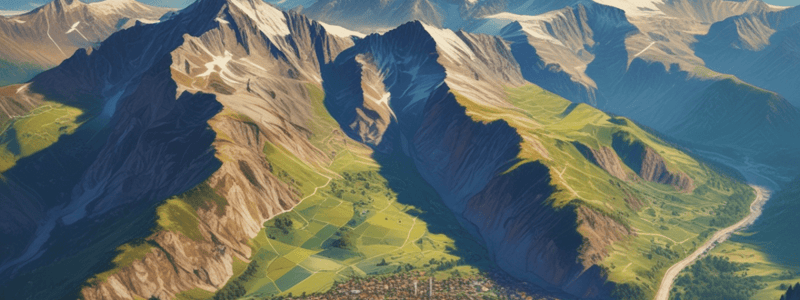 Map Reading Skills: Town in the Alps