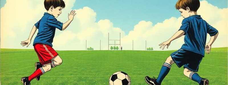 Illustration von Kindern beim Fußballspielen