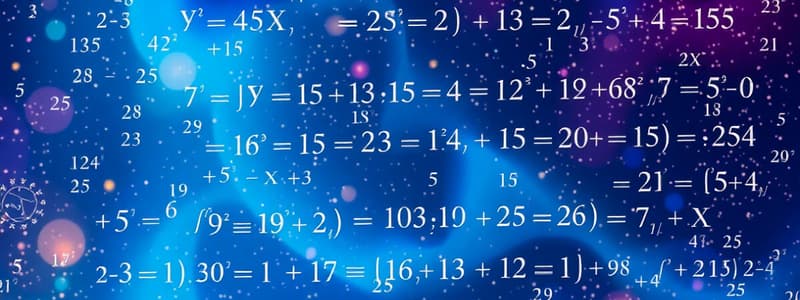 Math Class: Number & Equations Overview