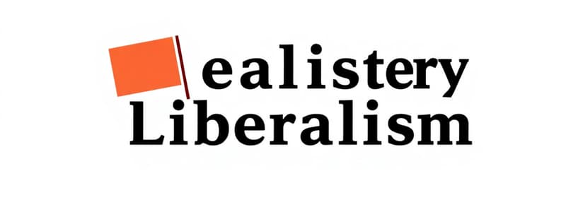 Idealist Theory and Liberalism in IR