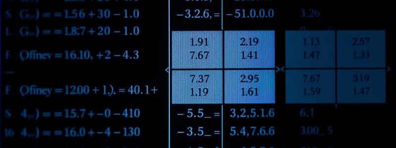 Regression Analysis Overview Quiz