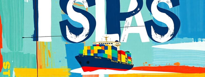 International Ship and Port Facility Security (ISPS)