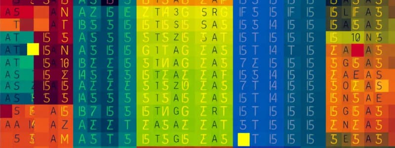 Matrices, Genomics, Transcriptomics, Probability Quiz