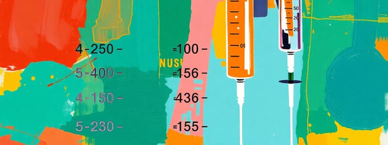 Nursing Dosage Calculations Quiz