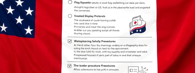 U.S. Flag Etiquette and Display Procedures