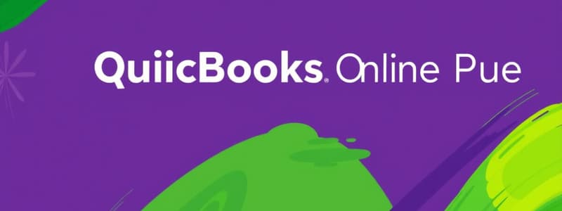 QuickBooks Online Plus Features Flashcards