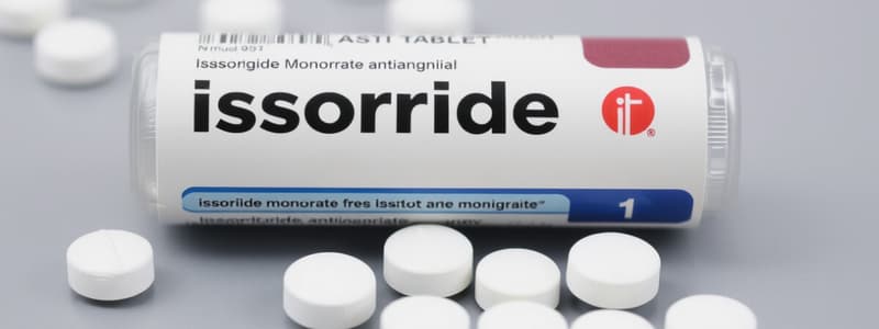 Isosorbide Mononitrate Flashcards