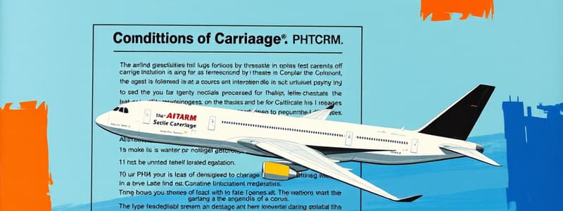 Conditions of Contract for Air Travel