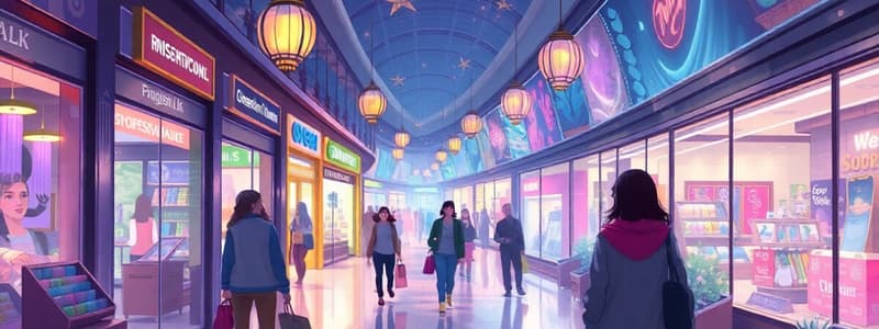 Shopping Mall Scene Description Quiz