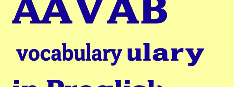 ASVAB Skilled Technical Vocabulary