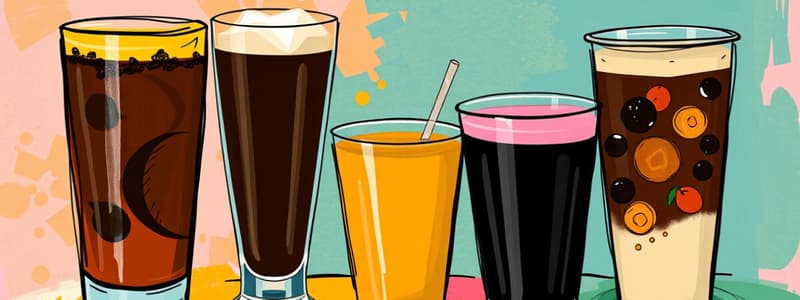 Beverage Types and Components Quiz