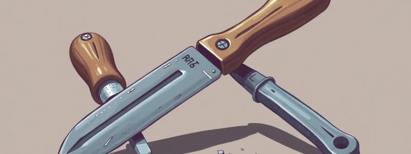 Hand Tools and File Types Quiz