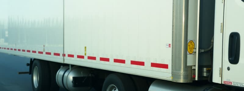 Commercial Driver Regulations Quiz