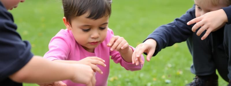 Outdoor Games: Children Playing Marbles