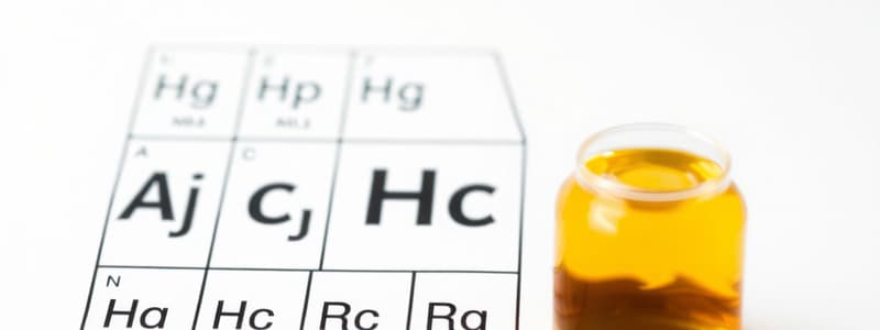 Chemistry Quiz: Chemical Symbols