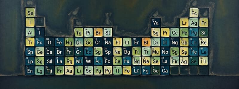 Periodic Table Blocks Quiz