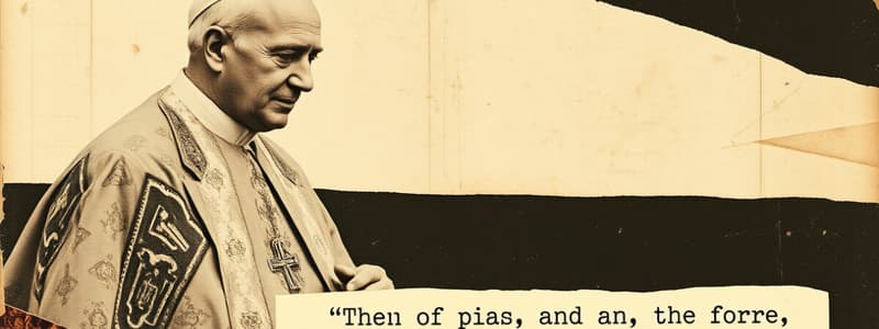 Pope Pius XII Encyclical Overview