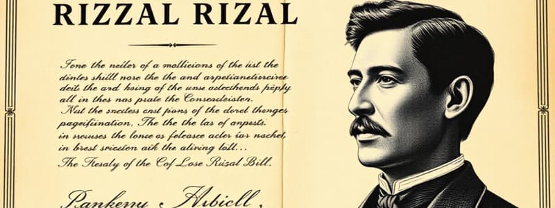 Philippine History: The Rizal Bill