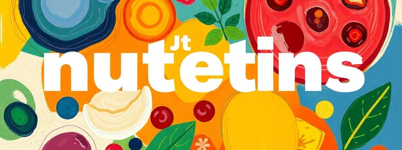 Nutrition et Rôle des Nutriments