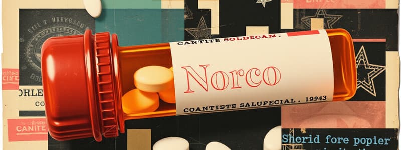 Norco Drug Card Flashcards