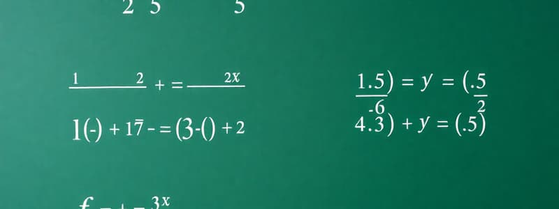 Quadratic Equations: Factoring and More