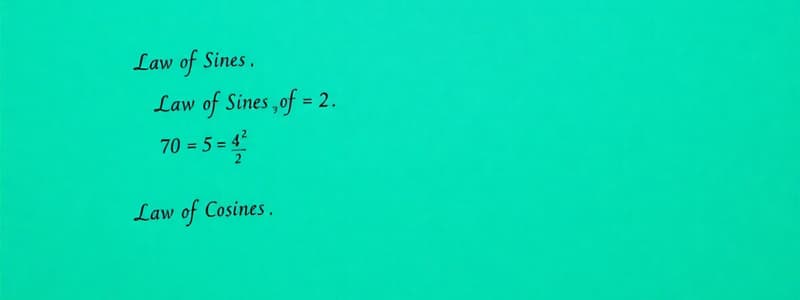 Trigonometric Identities and Laws