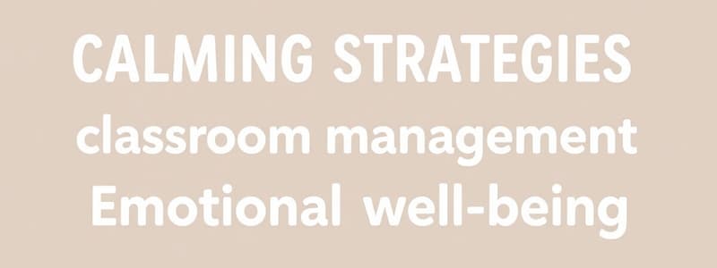 Classroom Calming Area Strategies