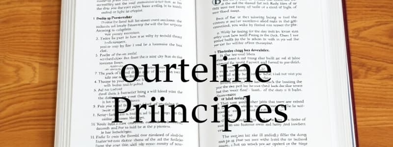 Sermon Outline Principles