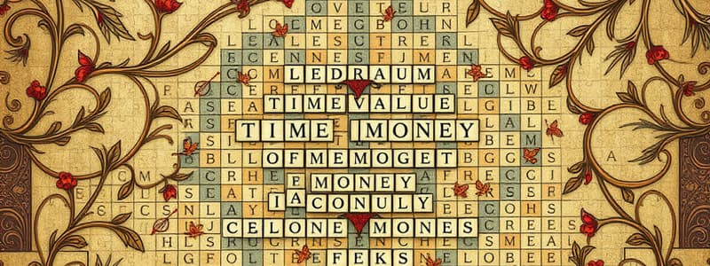 Bus43 Crossword Puzzle 2: Time Value of Money