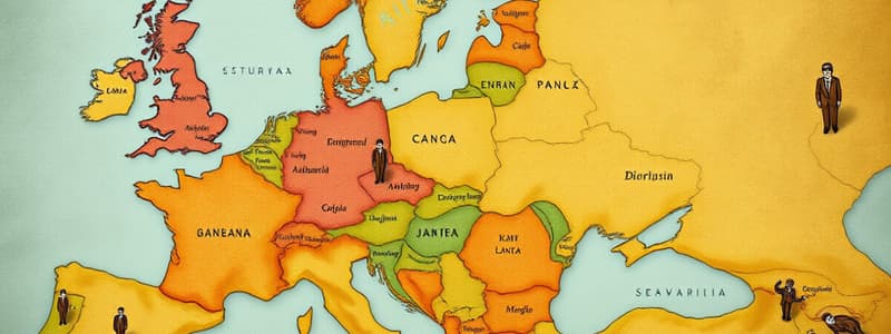 Europe in 1914 Map Flashcards