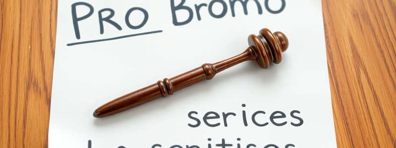 Legal Ethics Pro Bono Practices