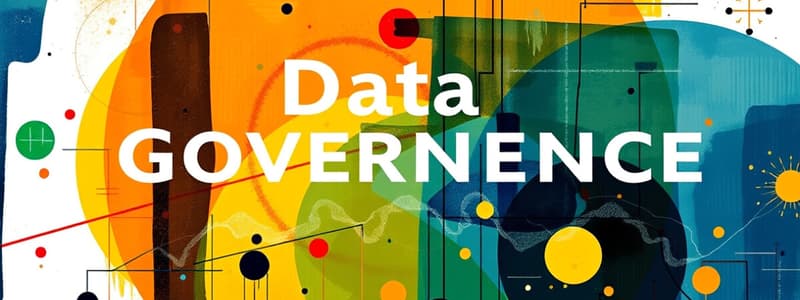 Data Governance and Quality Management