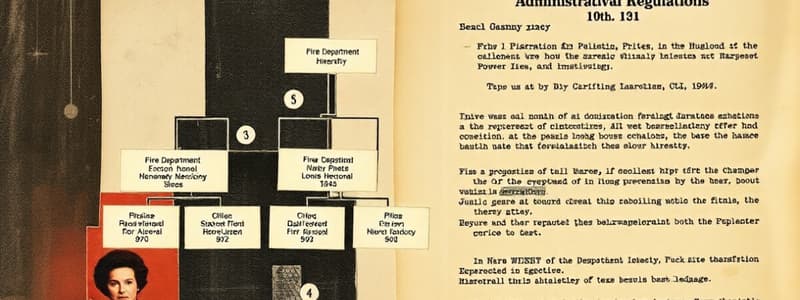 Fire Department Chain of Command and Regulations