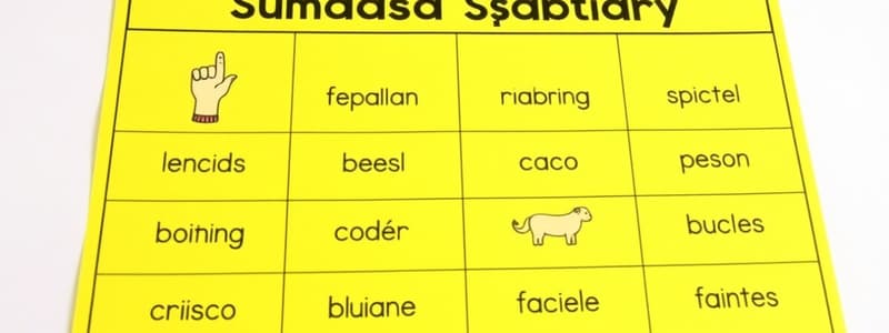 Activitats en Espanhòl: Flashcards