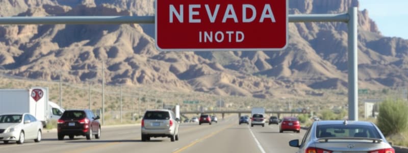 Driving Regulations in Nevada