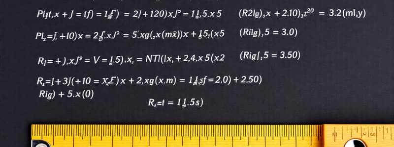 Mathematics and Measurement Quiz Grade 10