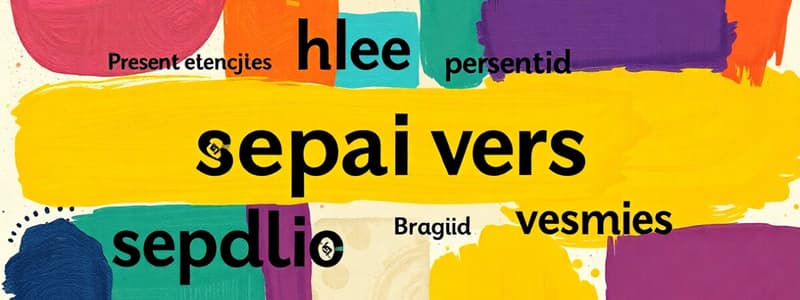 Spanish Present Tense Verbs