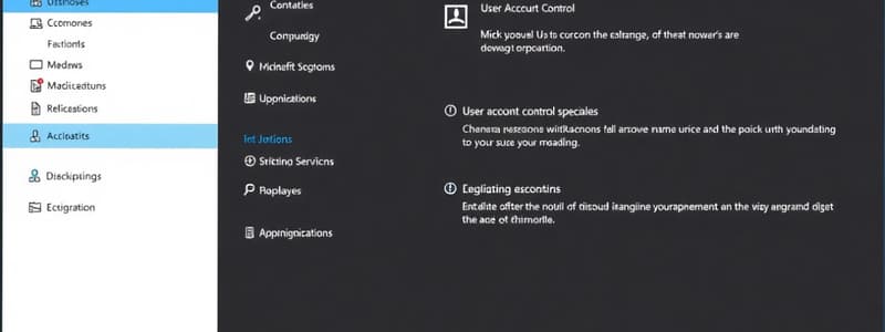 Windows User Account Control & MMC Overview