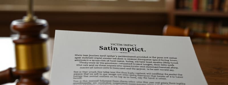 Understanding Victim Impact Statements