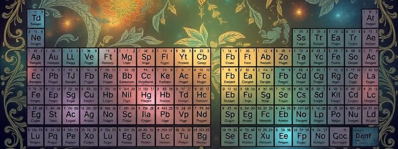 Química: Tabela Periódica dos Elementos