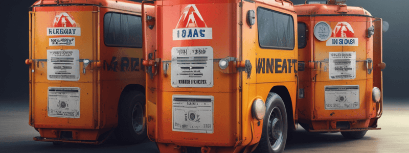 Identification of Hazardous Materials in Vehicles