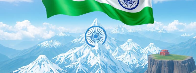 India: bandiera, territorio e clima