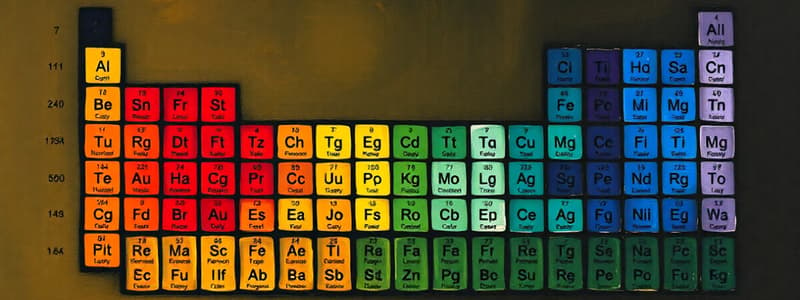 Chemistry: Elements and the Periodic Table