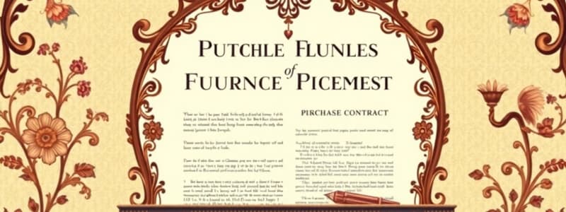 Key Elements of a Purchase Contract