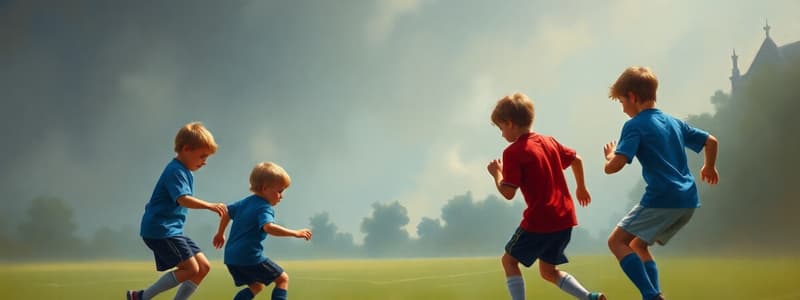 Fussballspielszene für Kinder