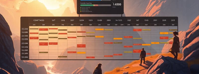 Schedule Planning & Development Quiz