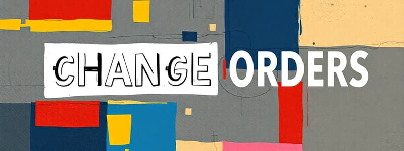 Construction Change Orders